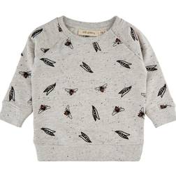 Soft Gallery Light Grey Melange Bees And Peas Alexi Sweatshirt mdr