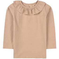 A Happy Brand T-shirt with Ruffle Collar - Sand