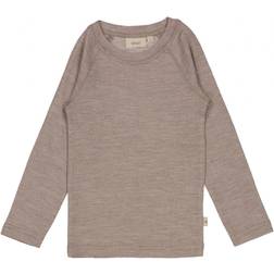 Wheat Långärmad T-shirt Grey Khaki Melange år Brun