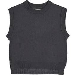 Wheat Knit Cuba Vest - Black Granite