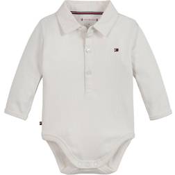 Tommy Hilfiger Baby Rib Collar Body L/S - Ancient White (KN0KN01575-YBH)