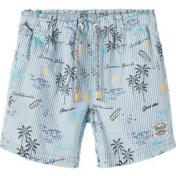 Name It Printed Swim Shorts - Crystal Seas