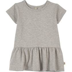 A Happy Brand T-shirt With Ruffle - Gray Melange