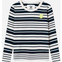 Wood Wood Off Hvid/Navy Stripes Kim Bluse år