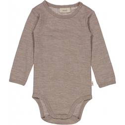 Wheat Langærmet Uld Body grey khaki melange