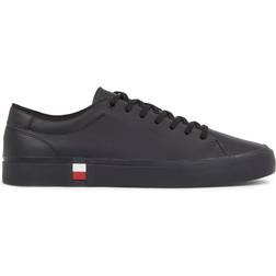 Tommy Hilfiger Modern Vulc Corporate Leather Sneakers, Sort