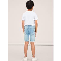 Name It Nkmsilas Slim DNM L Shorts - Light Blue Denim