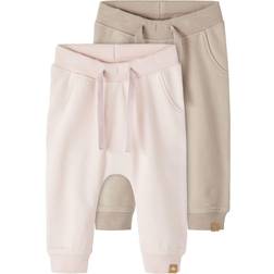 Name It Pantalón 'Takki' - Beige Oscuro/Rosa Pastel