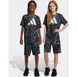 adidas Essentials Seasonal Aeroready AOP Regular Fit Shorts - Sort