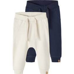 Name It Pantalon 'Takki' - Crème/Bleu Nuit/Marron