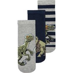 Name It Calzini 3 Pezzi Jurassic World Zaffiro Scuro - Grigio