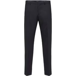 Selected Slim Fit Anzughose mit Knopf- Marineblau