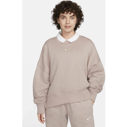 Nike Ekstra oversized crop-sweatshirt med mini-swoosh gråbrun GRÅ