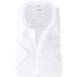 Olymp Comfort Fit Short Sleeve Shirt - White