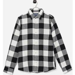 Jack & Jones Pojkar Flossad Gingham Skjorta Vit