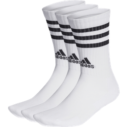 Adidas 3-Stripes Cushioned Crew Socks 3-pack - White/Black