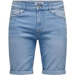 Only & Sons Regular Fit Shorts - Blue/Light Blue Denim