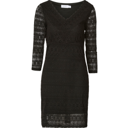 Vila Chikka Lace 3/4 Short Dress Black