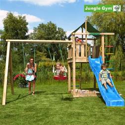 Jungle Gym Play Tower Complete Lodge Incl Swing Module X'tra Excl Roller Coaster