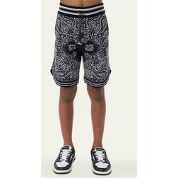 Amiri Kids Black Bandana Shorts Black 10Y