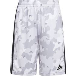 Adidas Boy's 8-20 Camo Print Shorts - White (AH5667)