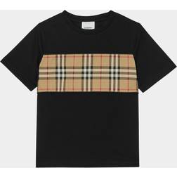 Burberry Cedar Check-print Cotton Jersey T-shirt - Black