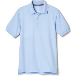 French Toast Boy's School Uniform Short Sleeve Pique Polo Shirt - Light Blue