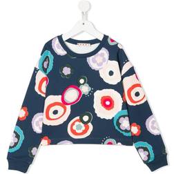 Marni Kids Navy Floral Sweatshirt 0M819 10Y