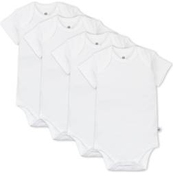 Honest The Company Newborn 5-Pack Honestly Pure Organic Cotton Short Sleeve Bodysuits White White Newborn