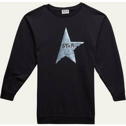 Girl's Reversible Sequin Star Sweatshirt Dress