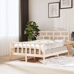 vidaXL Estructura De Cama Madera Maciza De Pino 120x200 cm - Marrón