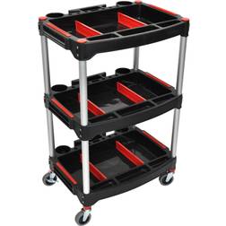 Luxor Mechanic's Three-Shelf Cart Black 18