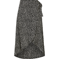 Pieces Pctala Wrap Skirt - Black