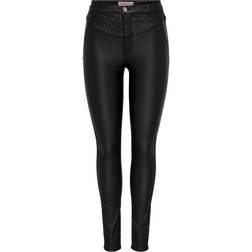 Only Onlraffy-Yo Mittlere Taille Gerade Geschnitten Hose - Schwarz