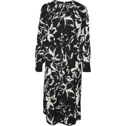 Vero Moda Inge LS Calf Dress - Musta