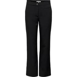 Only Straight Leg Tailored Trousers - Black