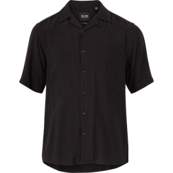 Only & Sons Regular Fit Resort Collar Shirt - Black