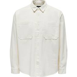 Only & Sons Alp Washd Cord Shirt Weiß