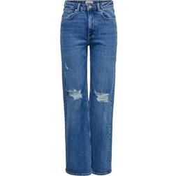 Only Juicy HW wide leg Jeans blue