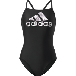 adidas Big Logo Swimsuit Black White