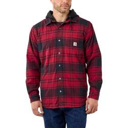 Carhartt Flannel Fleece Lined Hooded Camicia - Rosso