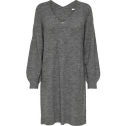 JDY Elanora Mini Dress - Dark Grey Melange