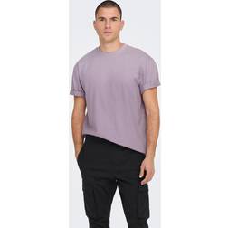 Only & Sons Relaxed fit O-hals T-shirt Lilla