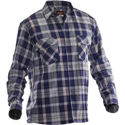Jobman Flanellhemd 5138 - Rot/Petrol