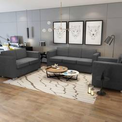 vidaXL sofasæt tre dele stof Loungesæt