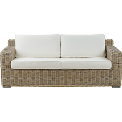 Beliani lysebrun rattan flet Sofa