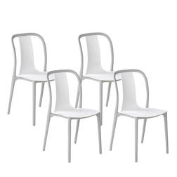 Beliani 4 havestole stabelbare Gartenessstuhl