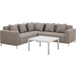 Beliani Upholstered Sofa 5 Seater Outdoor Lounge Set