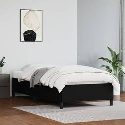 vidaXL Estructura De Cama Sin Colchón Cuero Sintético Negro 100x200 cm