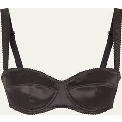 Dolce & Gabbana Satin Balconette Bra Black